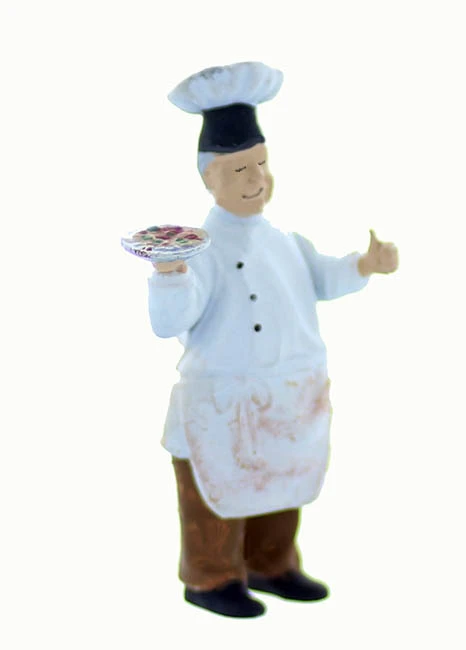 O Scale People Diner Waiter - CHEF In Classic Outfit Finished Figure 3 O Scale People Diner Waiter - CHEF In Classic Outfit Finished Figure