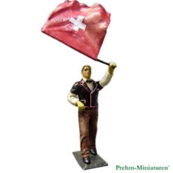 PM-500015 Man Carrying Swiss Flag